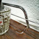 Vintage trolley bar with wheels