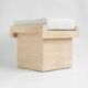 Tabouret Lego en travertin - Edition limitée