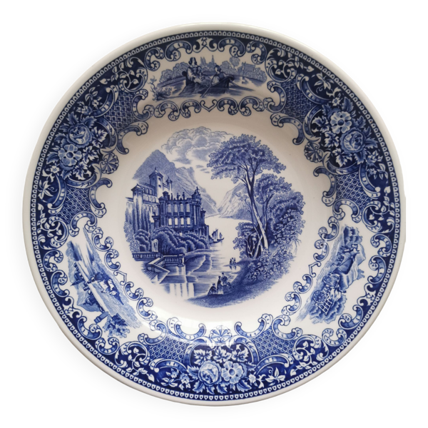 Assiette creuse en faïence, Royal Sphinx Maastricht "Cambridge