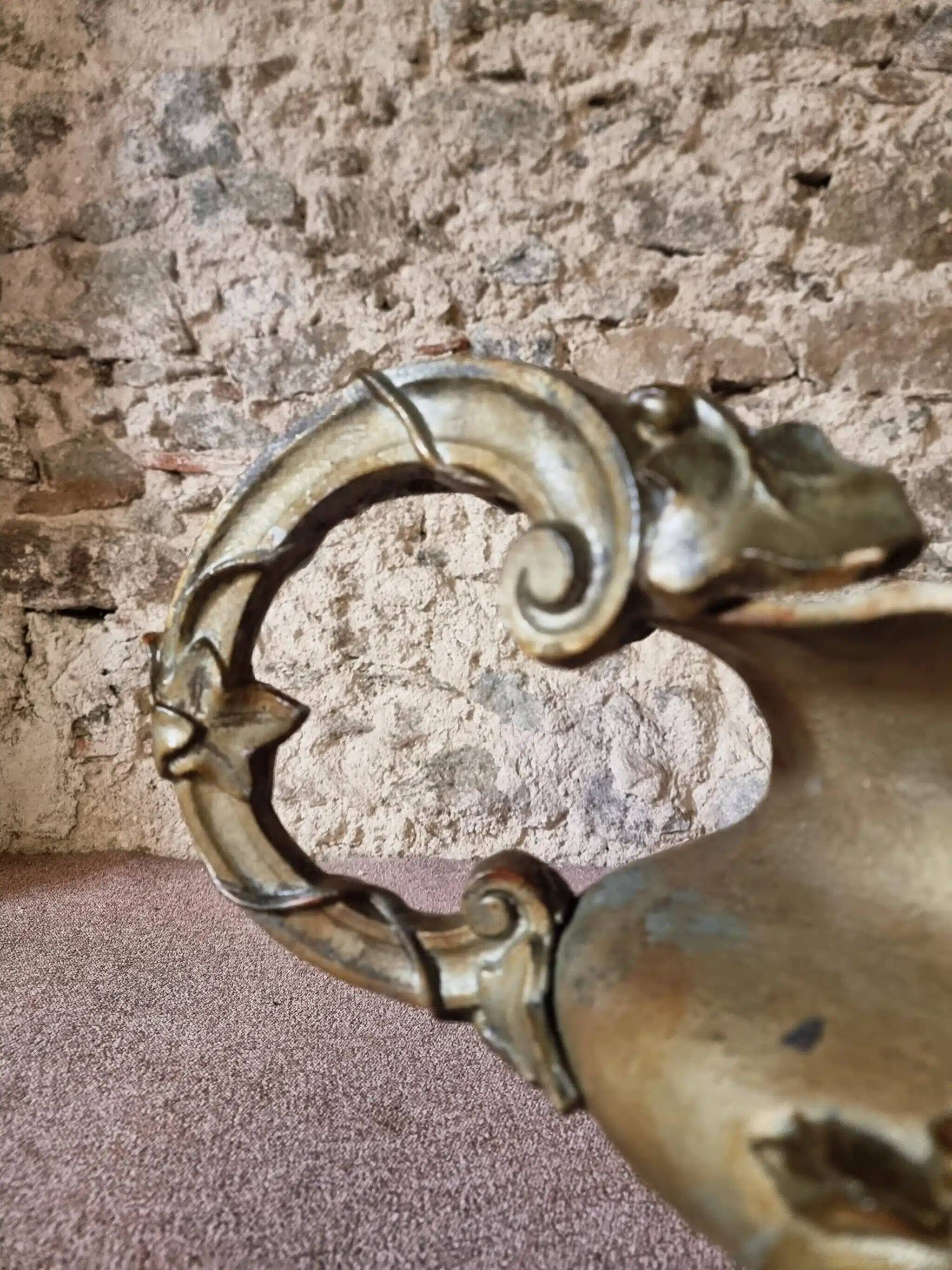 Large antique cast iron planter on a stand, France, circa 1900.