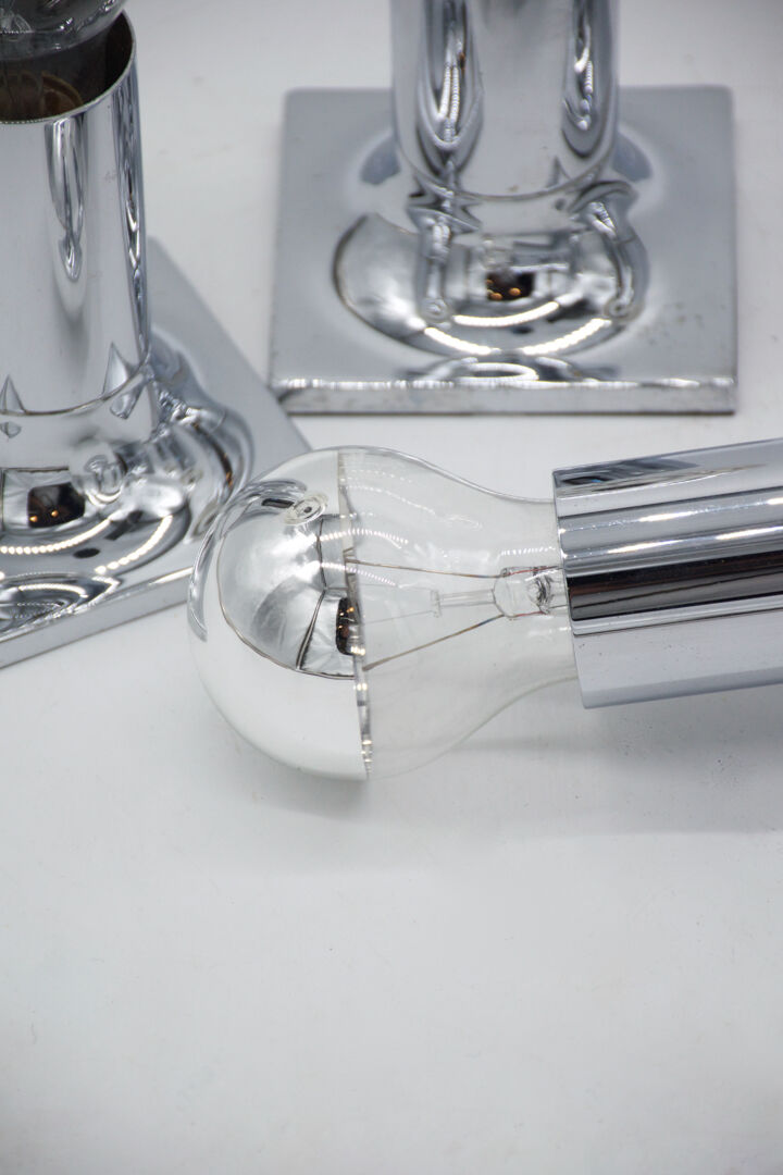 Set of six wall lamps space age design 1970