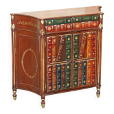 Vintage Victorian style library buffet with double drawers.