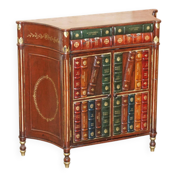 Vintage Victorian style library buffet with double drawers.