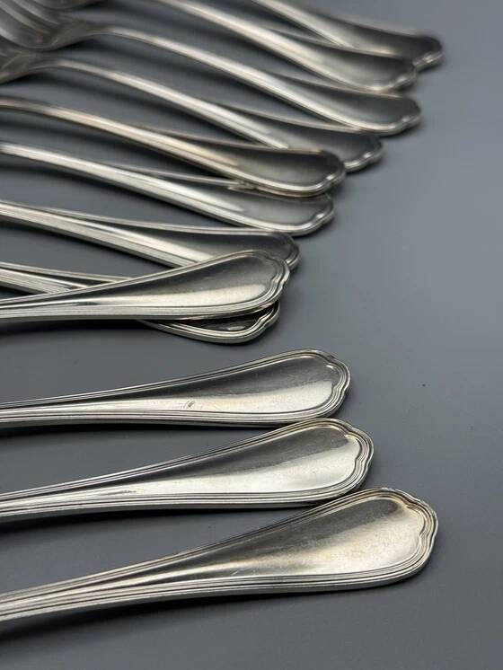 Set of 12 Christofle dessert forks made in France