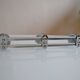 Vintage 80s chrome-plated metal wall-mounted coat rack with 3 hooks