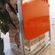 Vintage lot design – Platone table + red Plia chairs – Anonima Castelli
