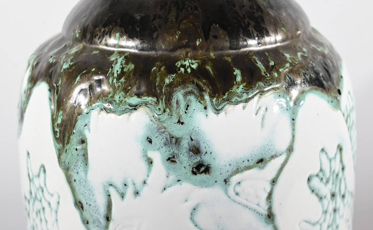 “Les Pélicans” vase, signed L. Alaurant – 1950