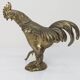 1960 rooster ashtray in spelter signed FC