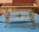 Table basse en fer forgé et marbre voilé, années 1940-50.