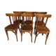 Suite de 6 chaises de bistrot Baumann vintage année 1930