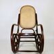 Chaise berçante vintage marron