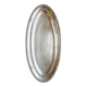 Oval silver-plated metal dish, shell motif no. 1