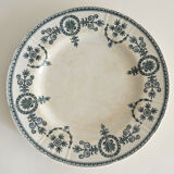 Two flat plates iron earth opaque porcelain by Gien Malmaison