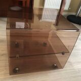 70s plexiglass coffee table