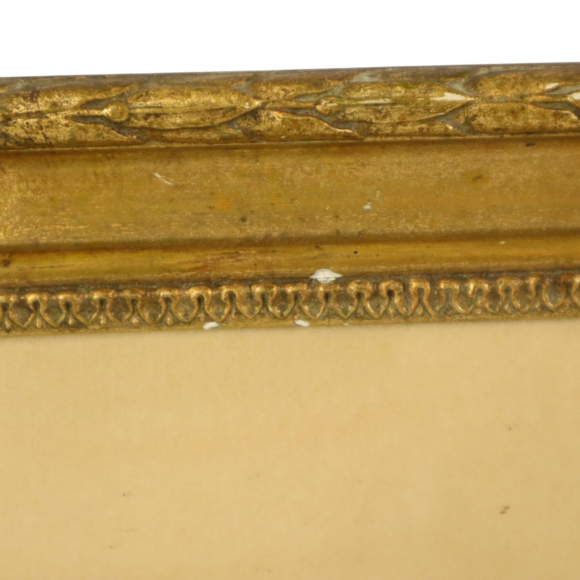 Watercolor José Wolff Art Painting Wooden Baroque Style Frame 1924