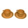 Pair of Sarreguemines cups and saucers