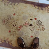 Former U.S. carpeting primitive hooke made hand 77x137cm 1900
