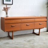 Teak sideboard/commode with 6 drawers