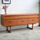 Teak sideboard/commode with 6 drawers
