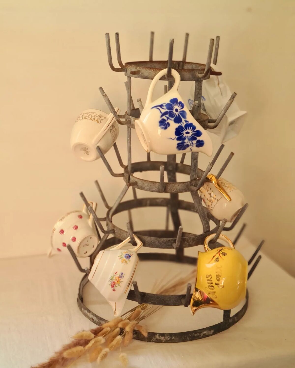 Antique bottle hedgehog