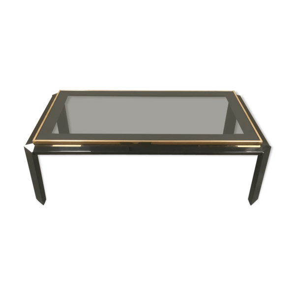Table de salon Fadem noire et dorée
