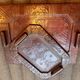 Lot of 2 leather trays