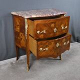 Small marquetry chest of drawers, Louis XV style – early 20th century