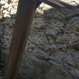 Raw light wood bench