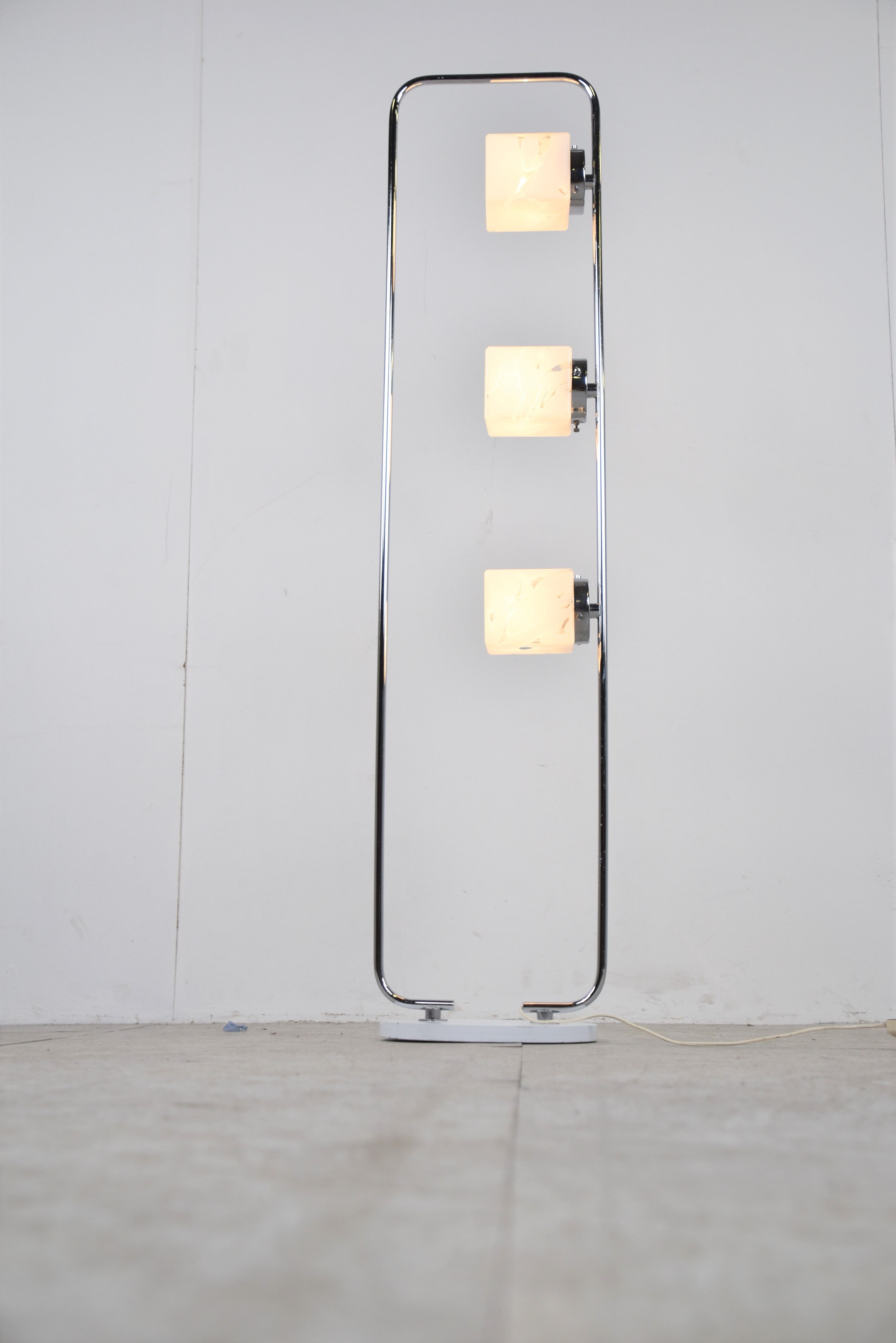 Vintage cubic murano glass floor lamp, 1970s