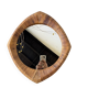Woven wicker mirror French Riviera 1960