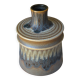 Original vintage flamed stoneware vase