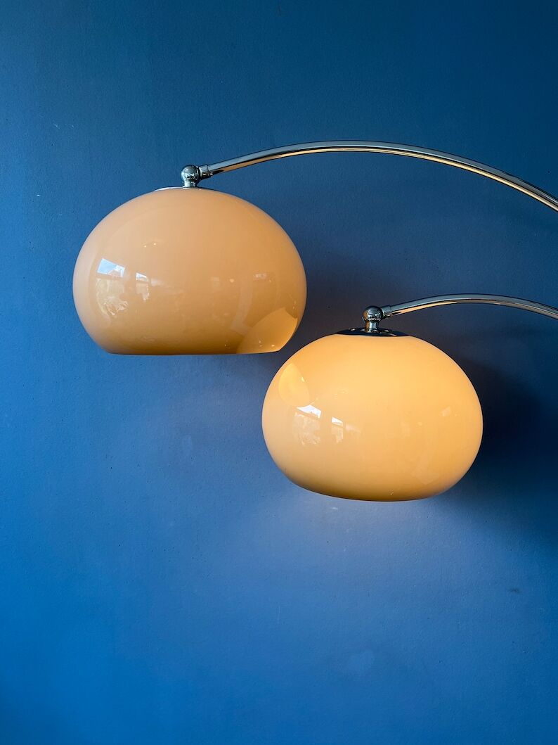 Dijkstra Double Arc Mushroom Lampamp | | d’éclairage de l’ère spatiale Rétro Lumière debout des années 70