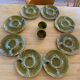 Set of 8 asparagus plates and 2 bowls from Gien