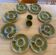 Set of 8 asparagus plates and 2 bowls from Gien