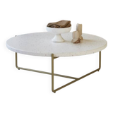 Anatole coffee table in terrazzo and confetti metal by the brand Tikamoon.