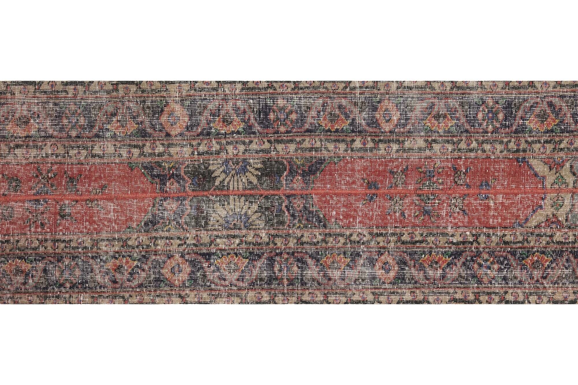 Vintage Turkish hallway rug 68x361 cm