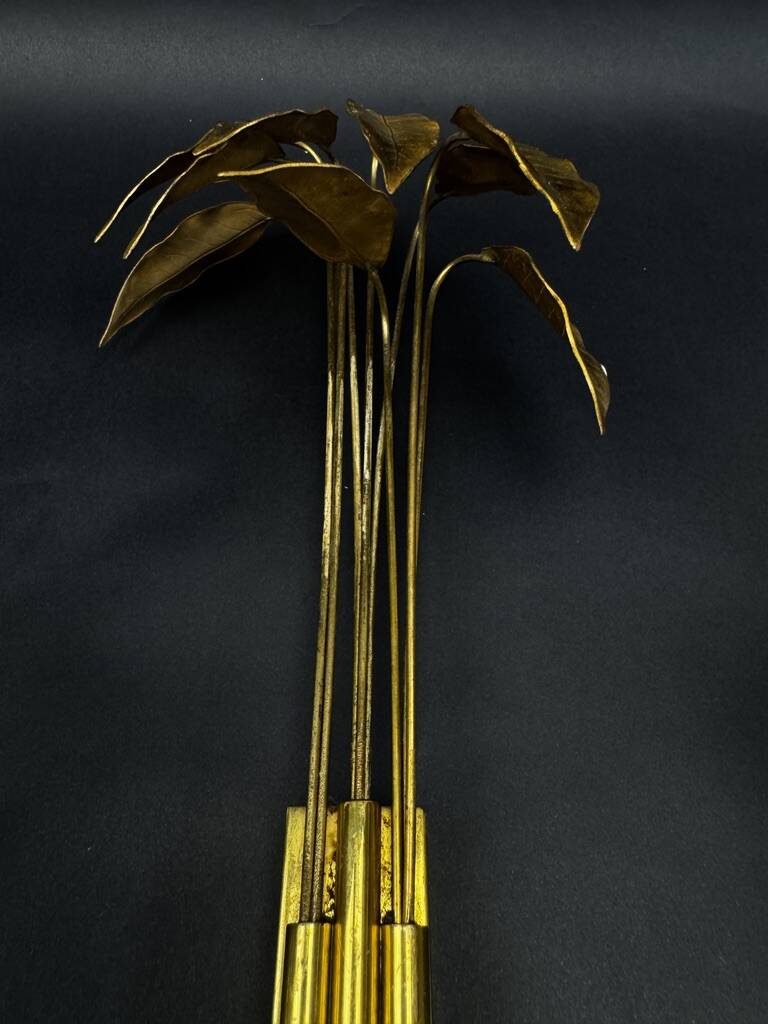 Pair of Maison Charles wall lights, "Lauriers" model, circa 1960