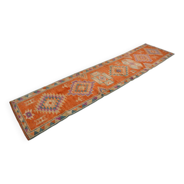 Orange Neutral Vintage Runner Rug sku 2113