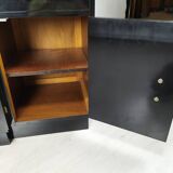 Modernist art deco black lacquered buffet