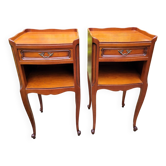 Pair of Louis XV bedside tables in cherry wood.
