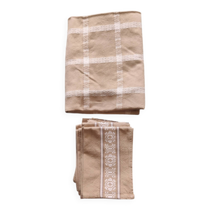 nappe et ses 6 serviettes