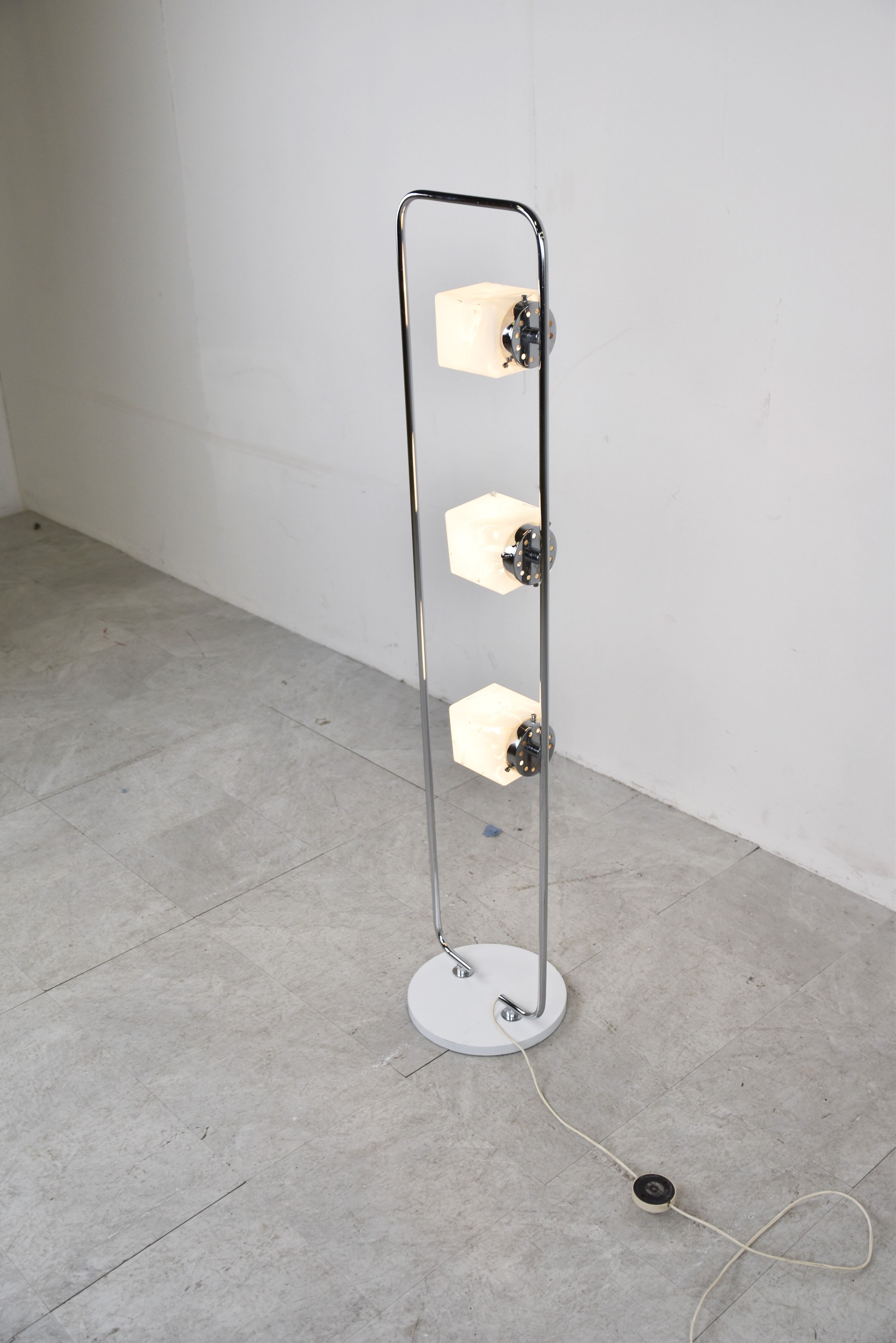 Vintage cubic murano glass floor lamp, 1970s