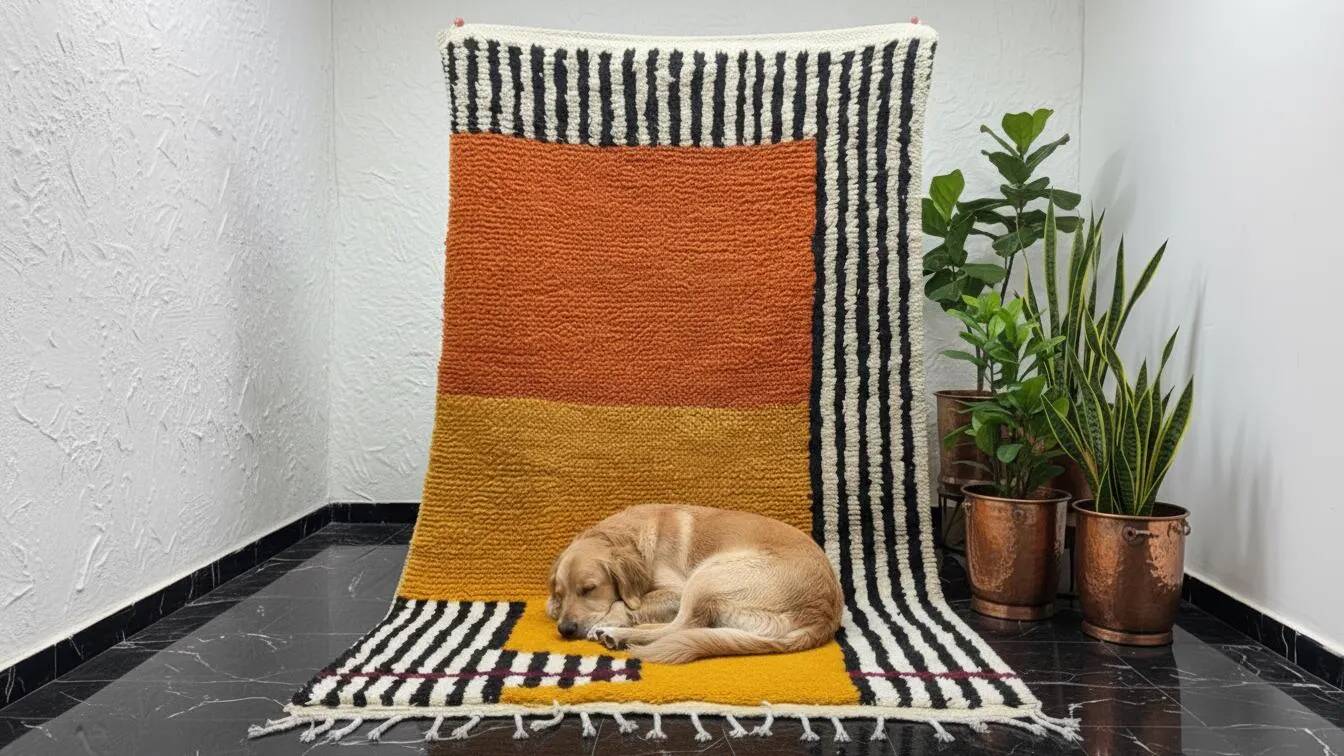 Large handmade Berber rug 3 x 2 m