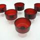6 ruby red champagne glasses, Cavalier Luminarc France 70