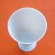 Vase white opaline decoration rosa indica cruenta