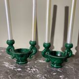 Paire de chandelier en ceramique
