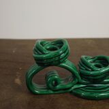 Green ceramic Vallauris Bougeoir