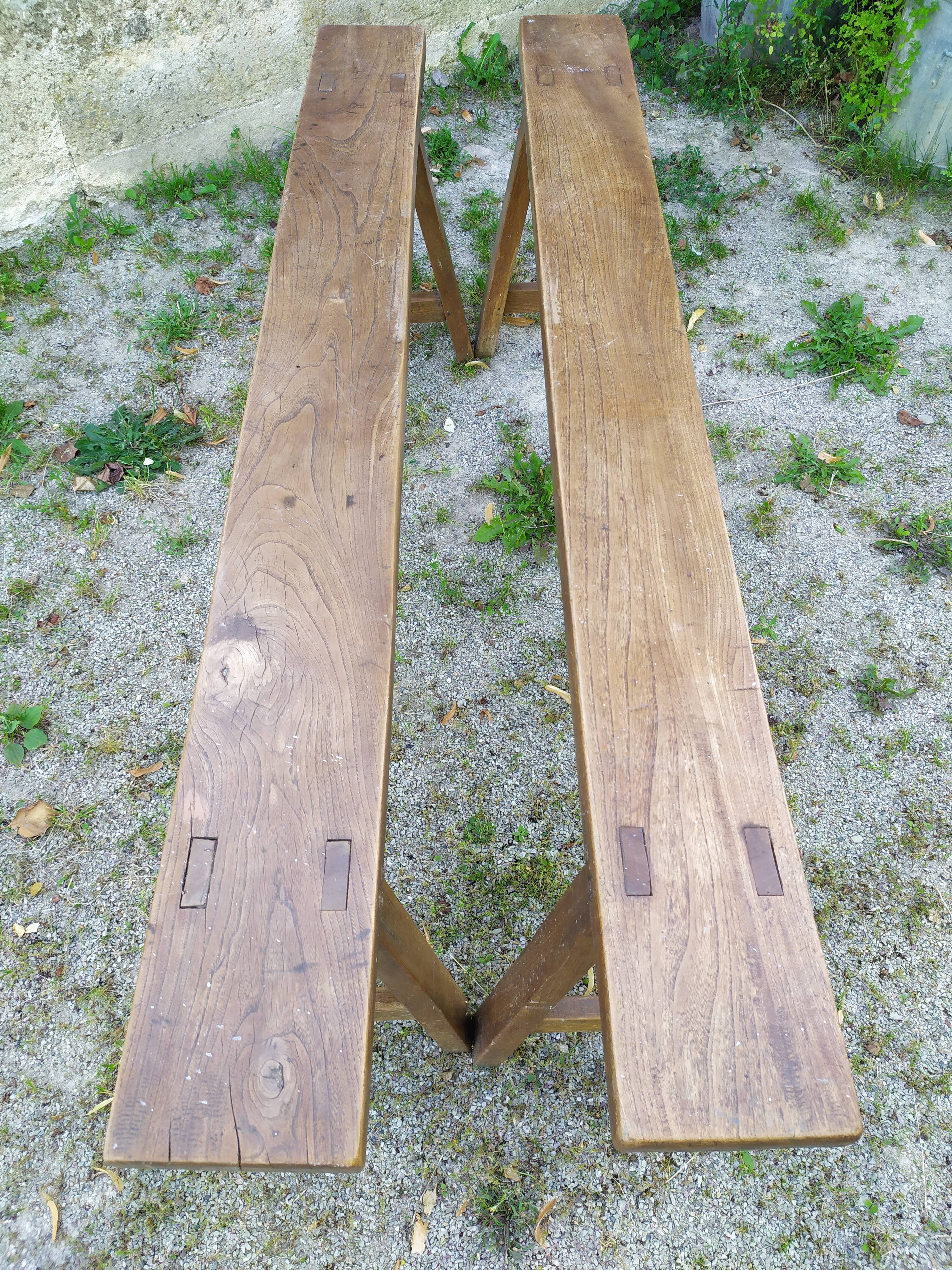 Pair of farm benches 150 cm