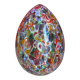 Small Murano-Style Glass Egg Lamp with Multicoloured Floral Decoration