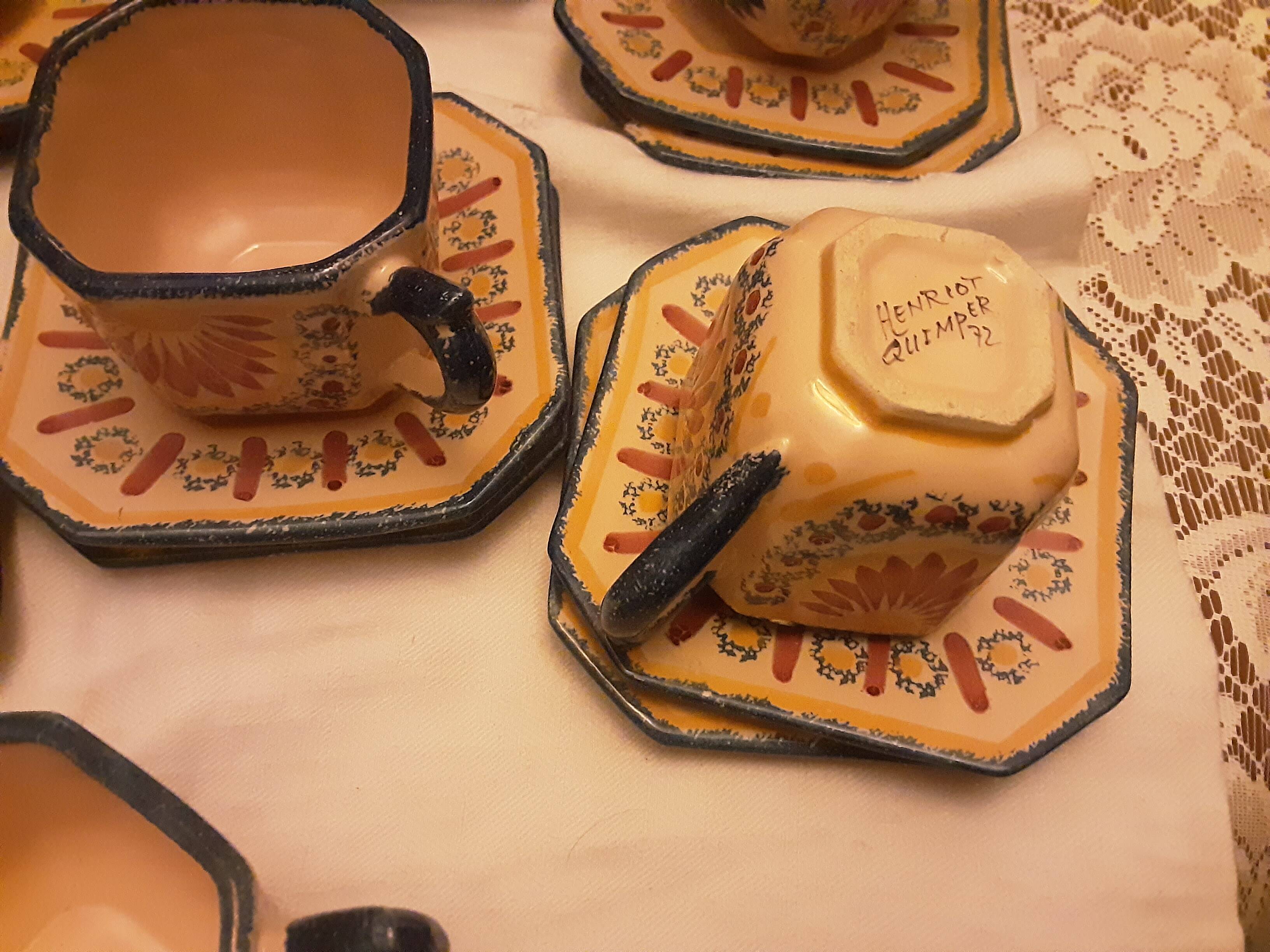 COFFEE SERVICE QUIMPER HENRIOT 72